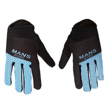 Cargar imagen en el visor de la galería, Nuestro modelo Forte en color azul. Mantienen tus manos ventiladas gracias al diseño enrejado en el puño y la microperforación de la palma. Máximo control del manillar, proporciona una sensación de conducción inmejorable.