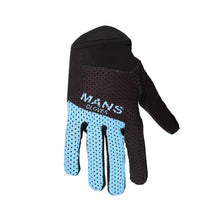 Cargar imagen en el visor de la galería, Nuestro modelo Forte en color azul. Mantienen tus manos ventiladas gracias al diseño enrejado en el puño y la microperforación de la palma. Máximo control del manillar, proporciona una sensación de conducción inmejorable.